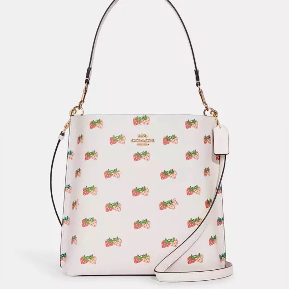 Coach Mollie Bucket Bag - 🍓 Strawberry Print